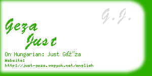 geza just business card